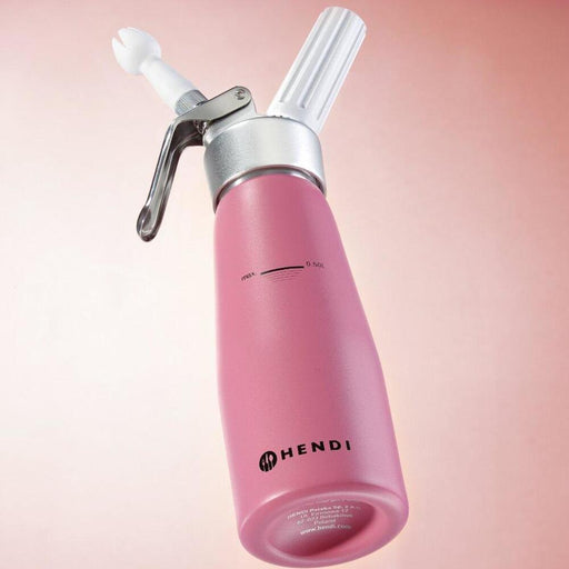 HENDI Sahnespender 0,5 Liter aus Aluminium in Pastellrosa
