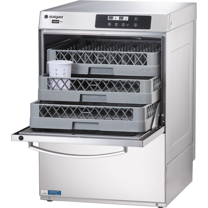 Geschirrspülmaschine Aqua A5 inkl. Klarspülmitteldosier-, Reinigerdosier-, Klarspülpumpe, 400V, 6,5 kW - ELB Gastro