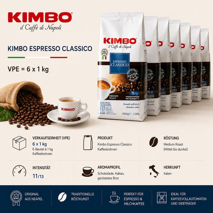 Kimbo Espresso Classico Kaffeebohnen