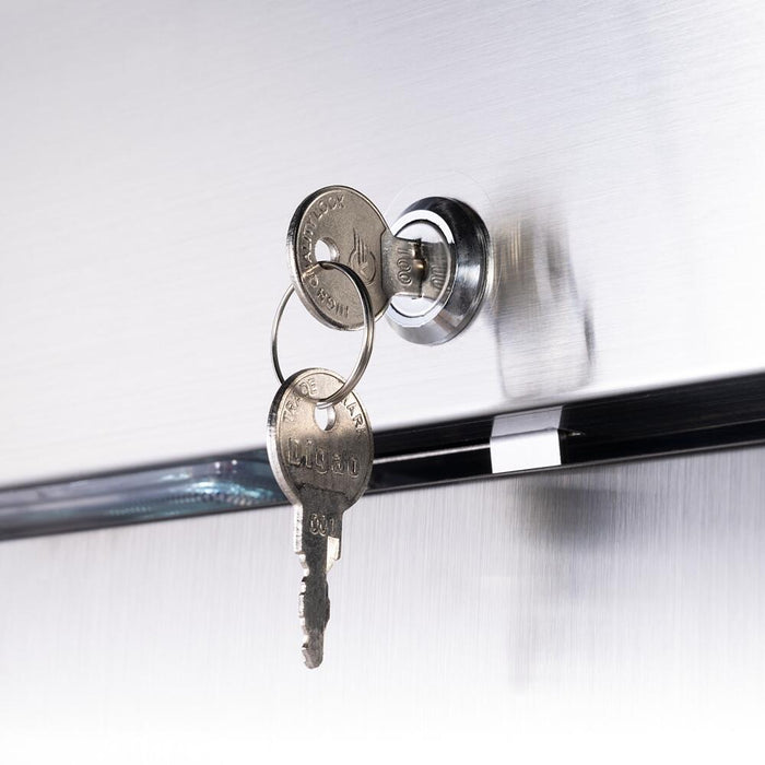 STALGAST Starline Doppeltür-Kühlschrank mit Rädern, GN 2/1, 1480x830x2010 mm (BxTxH) - ELB Gastro