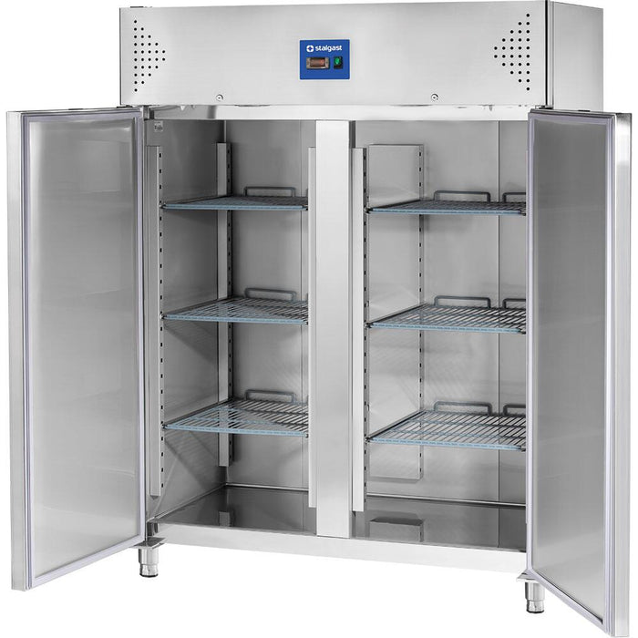 STALGAST Doppeltür-Kühlschrank, Edelstahl, GN 2/1, 1480x830x2010 mm (BxTxH), 0,44 kW - ELB Gastro
