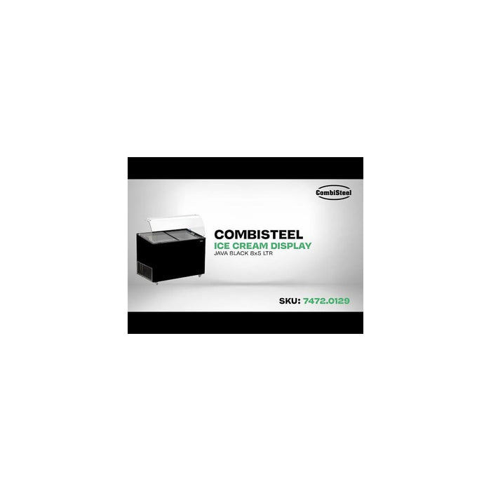 CombiSteel Speiseisvitrine Java Schwarz 8 × 5 Ltr