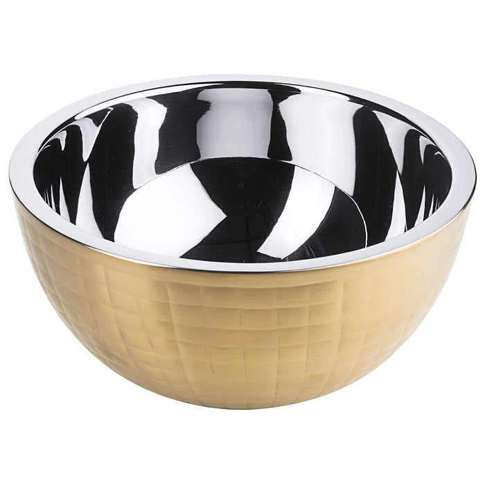 FRILICH CARAFINE GOLD 'Buffetschale M'
gehammert. doppelwandig. PVD Gold Beschichtung