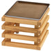 FRILICH RAISER OAK 'Frischeplatte' Porzellan, caramel 23x23, H: 18,3 cm