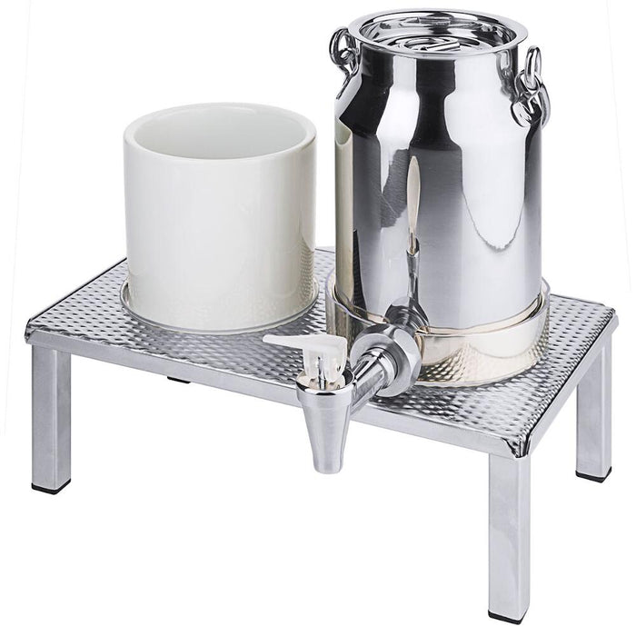 FRILICH RAISER INOX 'Milchstation'mit Edelstahlkanne 1,0 Liter und Porzellanbecher 0,6 Liter