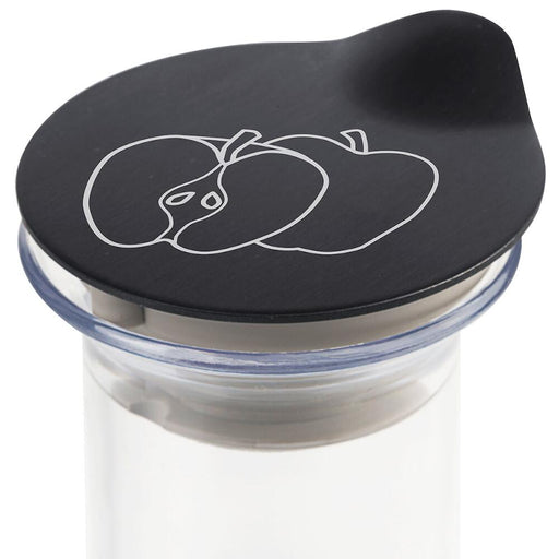 FRILICH CARAFINE/CONNECT BLACK 'Laserbeschriftung' Motif Apfel
auf Edelstahldeckel, schwarz