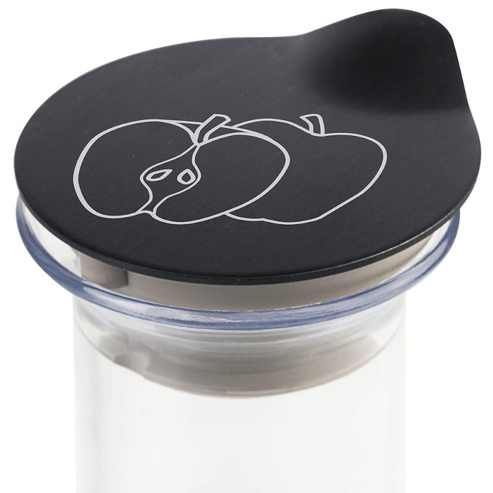 FRILICH CARAFINE/CONNECT BLACK 'Laserbeschriftung' Motif Apfel
auf Edelstahldeckel, schwarz