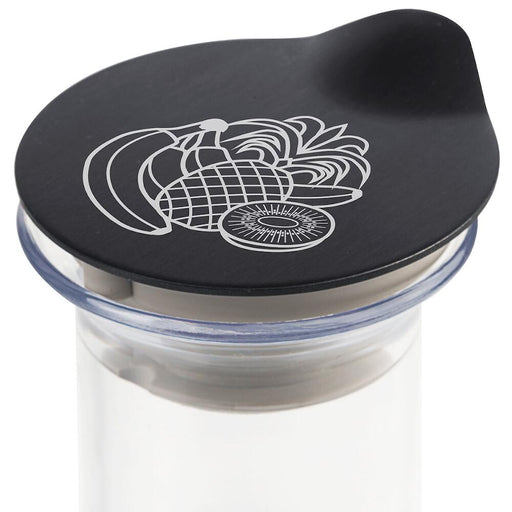 FRILICH CARAFINE/CONNECT BLACK 'Laserbeschriftung' Motif Multivitamin
auf Edelstahldeckel, schwarz