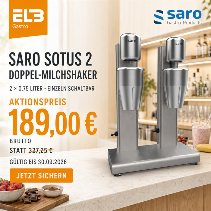 SARO SOTUS 2 Doppel-Milchshaker – 2 × 0,75 Liter