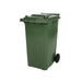 Contenedor de basura grande verde, 2 ruedas