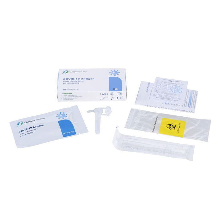 Safecare Bio-Tech Covid-19 Antigen Schnelltest (Swab), Laientest, 1 Test, Einzelverpackung ab 0,40 Euro/Test