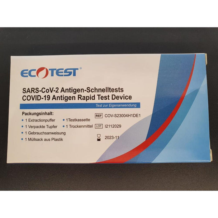 Ecotest Covid-19 Antigen Rapid Test Nasal, CE0197, неуклюжий тест - индивидуальная упаковка от 0,57 евро/тест