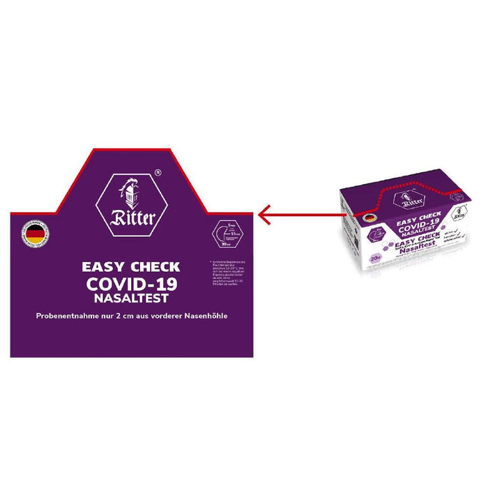 RITTER EASY CHECK SARS-CoV-2-Antigen Nasaltest, Schnelltest, Einzelverpackung in Displaybox