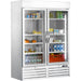Холодильник SARO со стеклянной дверцей, 2-дверный - белый модель G 920