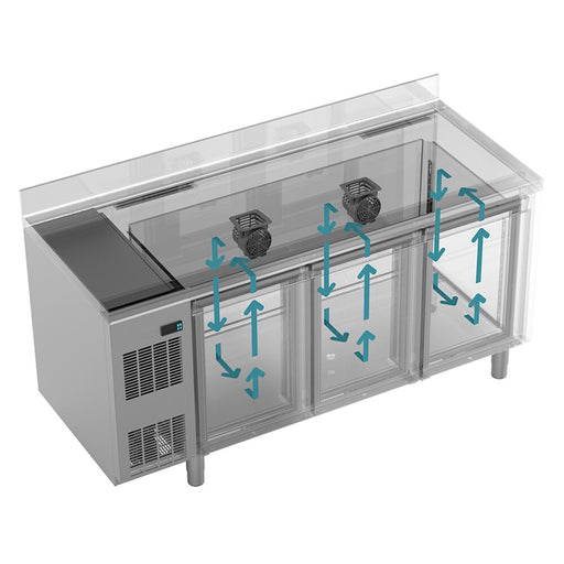 KÜHLTISCH, 2 ABTEILE CLM 700 2-7061 - ELB Gastro