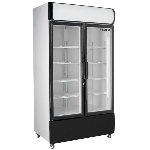 Refrigerador de bebidas SARO con panel publicitario - modelo de 2 puertas GTK 580