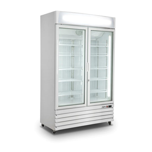 Холодильник SARO с 2-мя стеклянными дверцами, белый, модель G 885