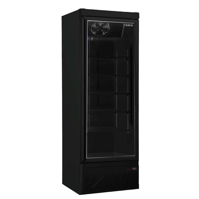 SARO Kühlschrank mit Glastür Modell GTK 600, schwarz