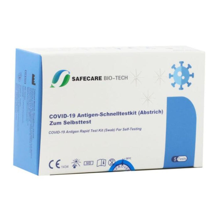 Safecare Bio-Tech Covid-19 Rapid Antigen Test (Swab), lay test, 5 tests/caja desde 0,40 euros/test
