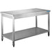 SARO stainless steel table, with lower leaf - 600 mm depth, 800 mm