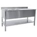 SARO sink unit with 2 basin, right - 600 mm depth, 1200 mm