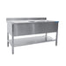 SARO sink unit with 2 basin, right - 700 mm depth, 1200 mm