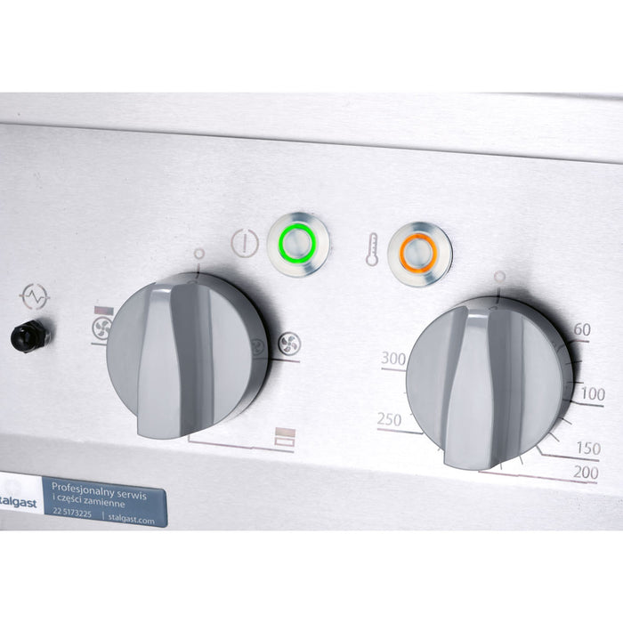 Gasherd ECO 4 Brenner mit Elektro-Heißluftofen (600 x 400 mm / GN 1/1) Serie 700 ND - G20, 4-Brenner (4x3,5 kW) - ELB Gastro