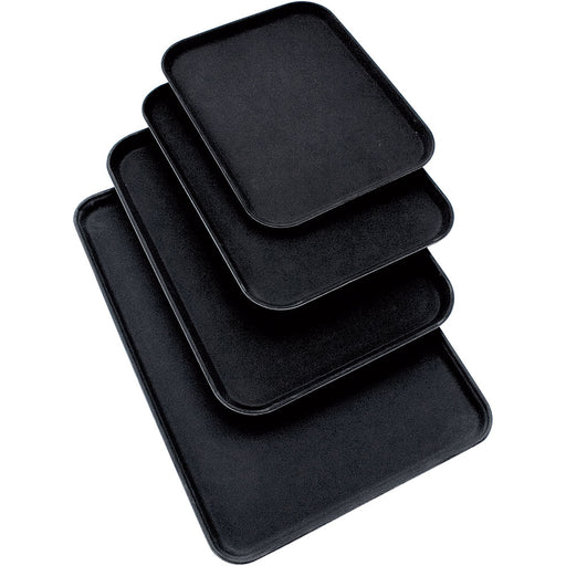 Tablett, mit rutschhemmender Oberfläche, schwarz, 45 x 35 cm (BxT)