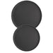 Round tray with non-slip surface, black, Ø 35,5 cm, height 2,5 cm