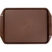 Tray with handles, made of polypropylene, brown, 43 x 30,5 x 3 cm (WxDxH)