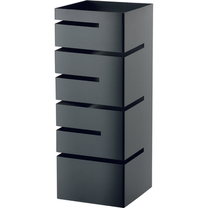 Buffet-Ständer niedrig, Einschübe winklig, 150x150x355 mm (BxTxH), schwarz