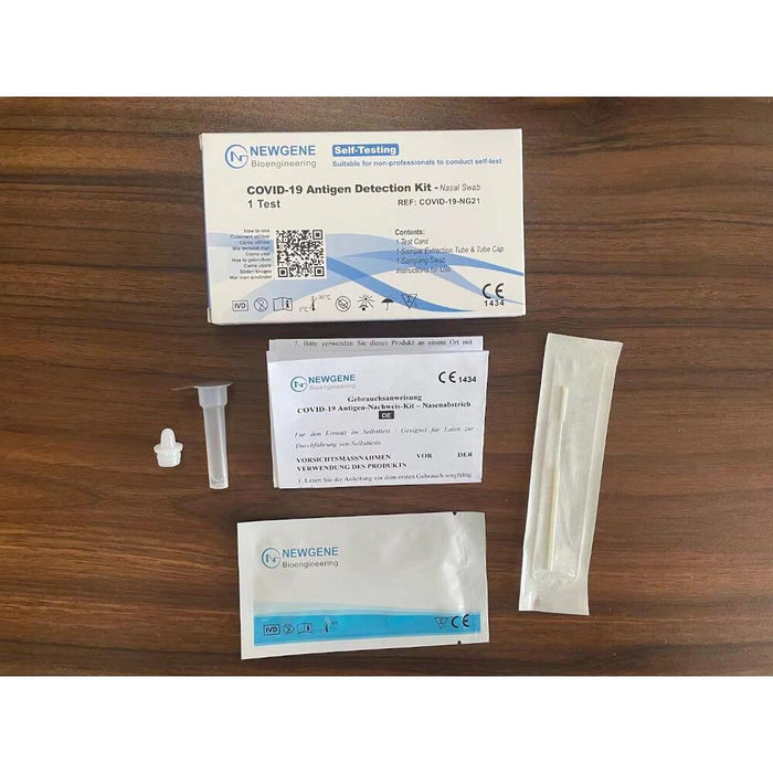 Newgene Covid-19 Antigen Detection Kit Nasal Swab, Laientest, CE 1434, Einzelverpackung ab 1,19 Euro/Test