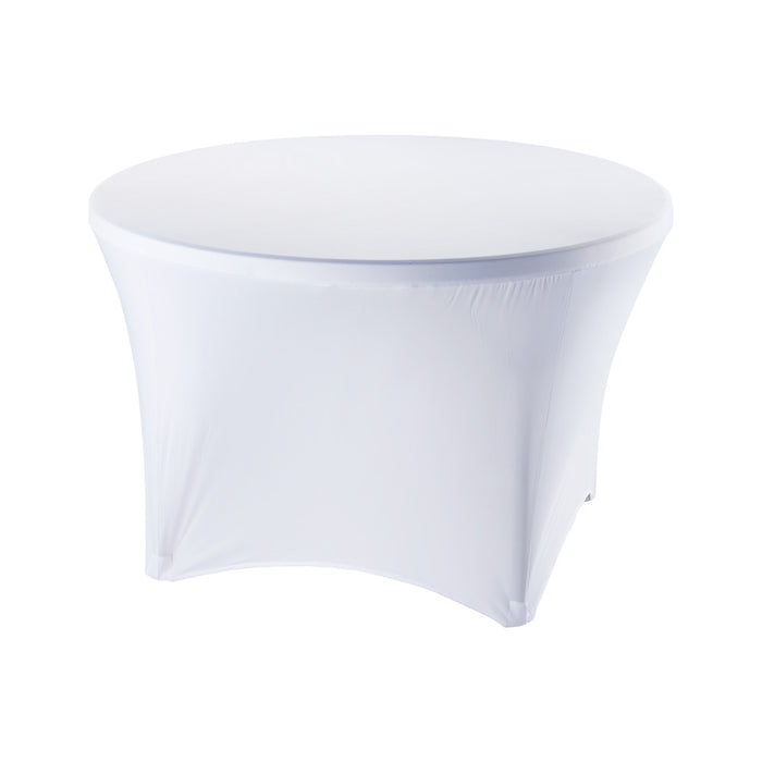 CE0802010 Stretch cover for round buffet tables with approx. Ø 1150 mm, height 740 mm, white | ELB gastro