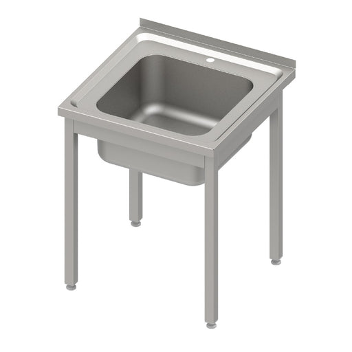 Table évier sans base 600x600x850 mm, avec vasque avec dosseret, à monter soi-même