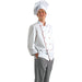 Gorro de cocinero Nino Cucino, blanco, 35% algodón / 65% poliéster