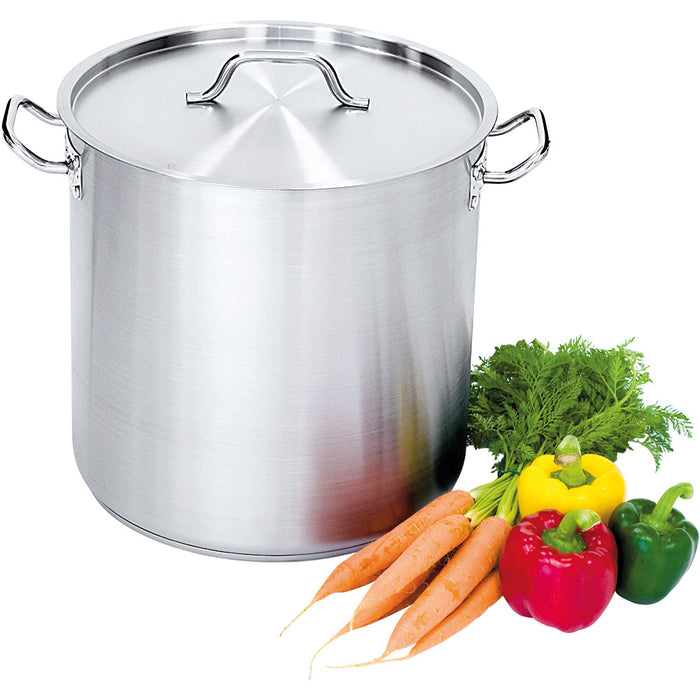 Soup pot tall form, with lid, Ø 280 mm height 250 mm, 15,4 liters | ELB gastro