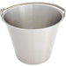 Stainless steel bucket, without bottom tires, with graduations, 7 liters