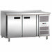 KT2822314 Freezer counter with two doors, dimensions 1360 x 700 x 860 mm (WxDxH) | ELB gastro