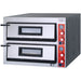 PP0502436 GGF pizza oven with two chambers, made of powder-coated steel, 12 kW, 1010 x 850 x 750mm (WxDxH)