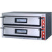 PP0502936 GGF pizza oven with two chambers, made of powder-coated steel, 26,4 kW, 1370 x 1210 x 750 mm (WxDxH)