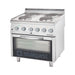 Electric stove with oven (600 x 400 mm / GN 1/1) Series 700 ND, 4-plate (4x2,6) | ELB gastro