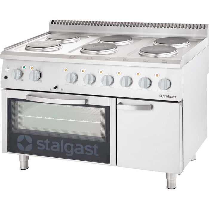 Electric stove with oven (GN 2/1) Series 700 ND - 6 plates (6x2,6) | ELB gastro