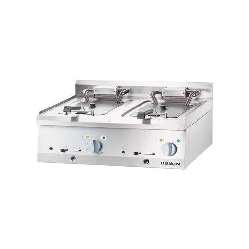 Elektro-Fritteuse als Tischgerät Serie 700 ND - Doppel-Fritteuse, 800 x 700 x 250 mm (BxTxH) | ELB Gastro