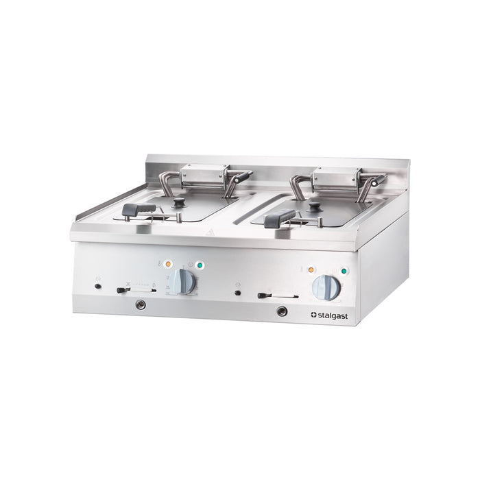 Elektro-Fritteuse als Tischgerät Serie 700 ND - Doppel-Fritteuse, 800 x 700 x 250 mm (BxTxH) | ELB Gastro