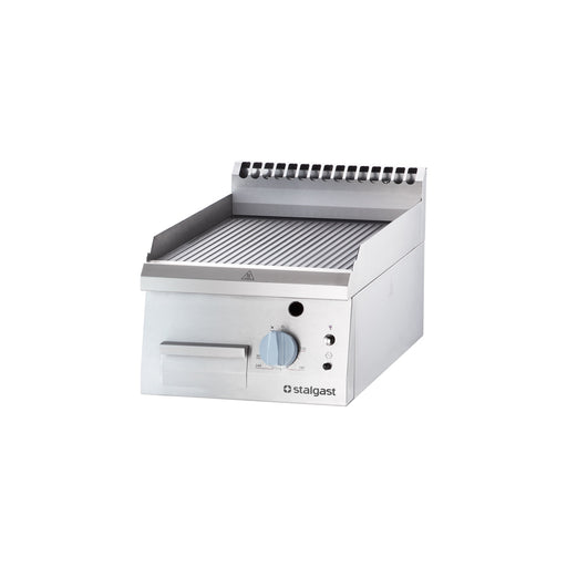 Gas-Griddleplatte als Tischgerät, Serie 700 ND - gerillt 400x700x250 mm | ELB Gastro