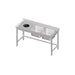 Spültisch ohne Grundboden, mit Aufkantung, mit zwei Becken und Abfallloch - ELB Gastro