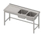 Spültisch ohne Grundboden, mit Aufkantung, mit zwei Becken - ELB Gastro