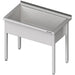 Pot sink with a bowl 600x600x850 mm, bowl height 300 mm with upstand, welded