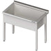 Pot sink with a bowl 800x600x850 mm, bowl height 300 mm with upstand, welded