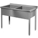 Pot sink with two basins 1200x600x850 mm, 300 mm basin height with upstand, welded